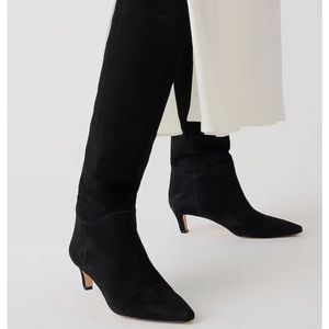 BRAND NEW J.Crew Stevie Knee High Boots Suede Black Size 7 NWOT